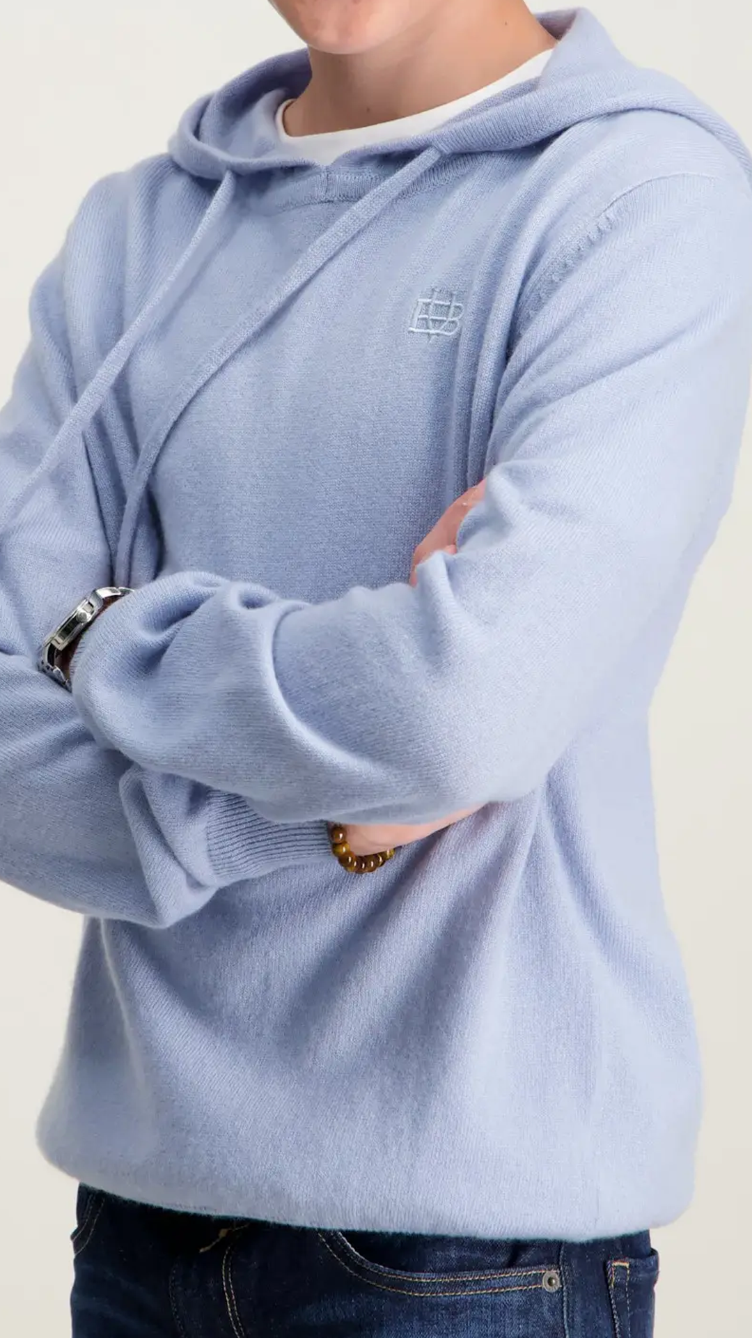 Lusso Morbido - Light Blue Hoodie