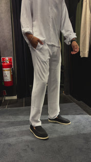 Linen Trousers - White