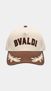 BVALDI Heritage Club Cap - Cream/Brown