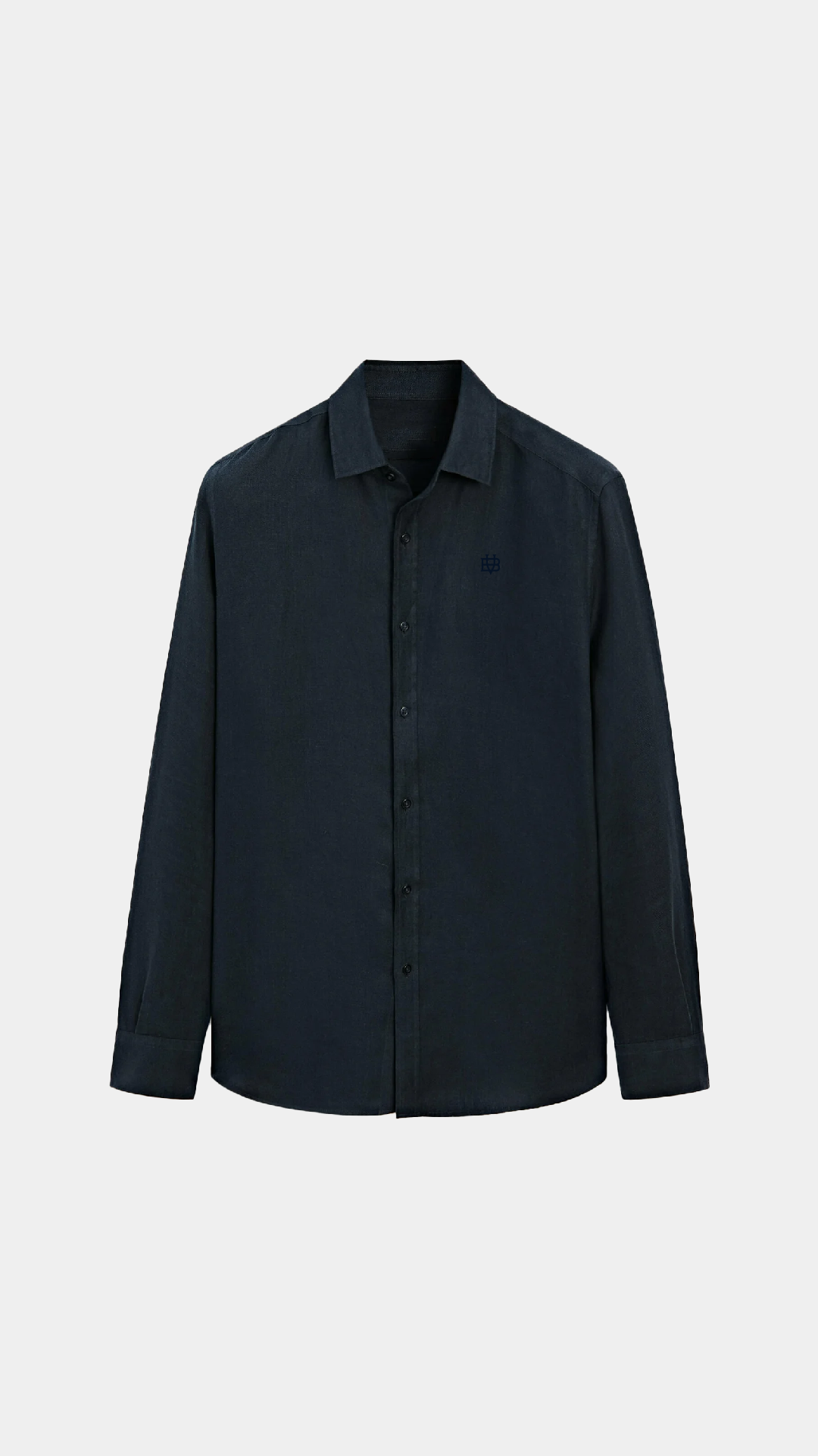 Linen Shirt - Navy Blue