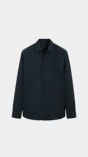 Linen Shirt - Navy Blue