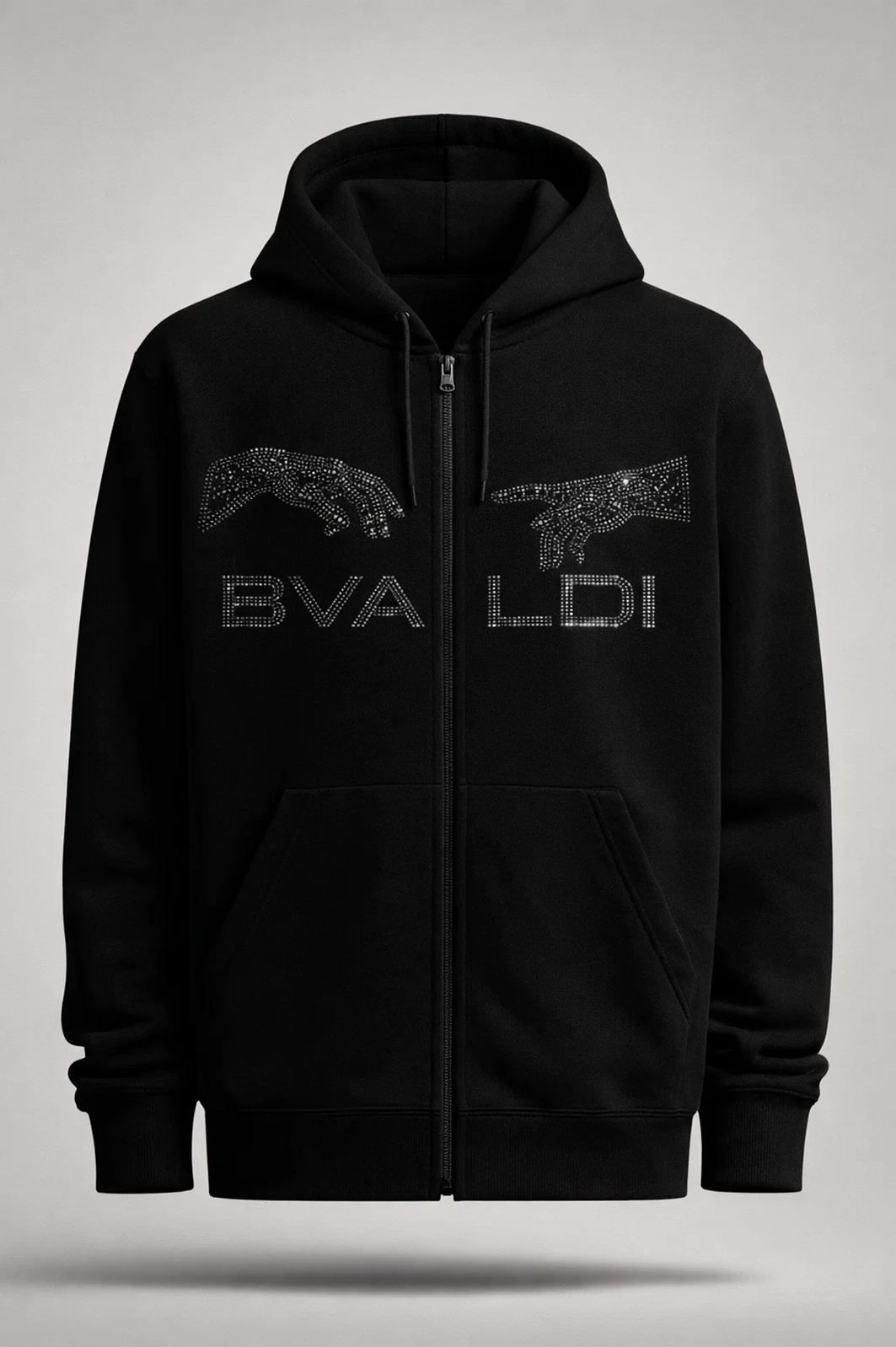 Cretaion of Adam - Zip Hoodie - Black