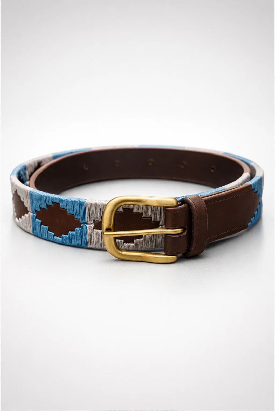 Polo belt- Light blue - grey