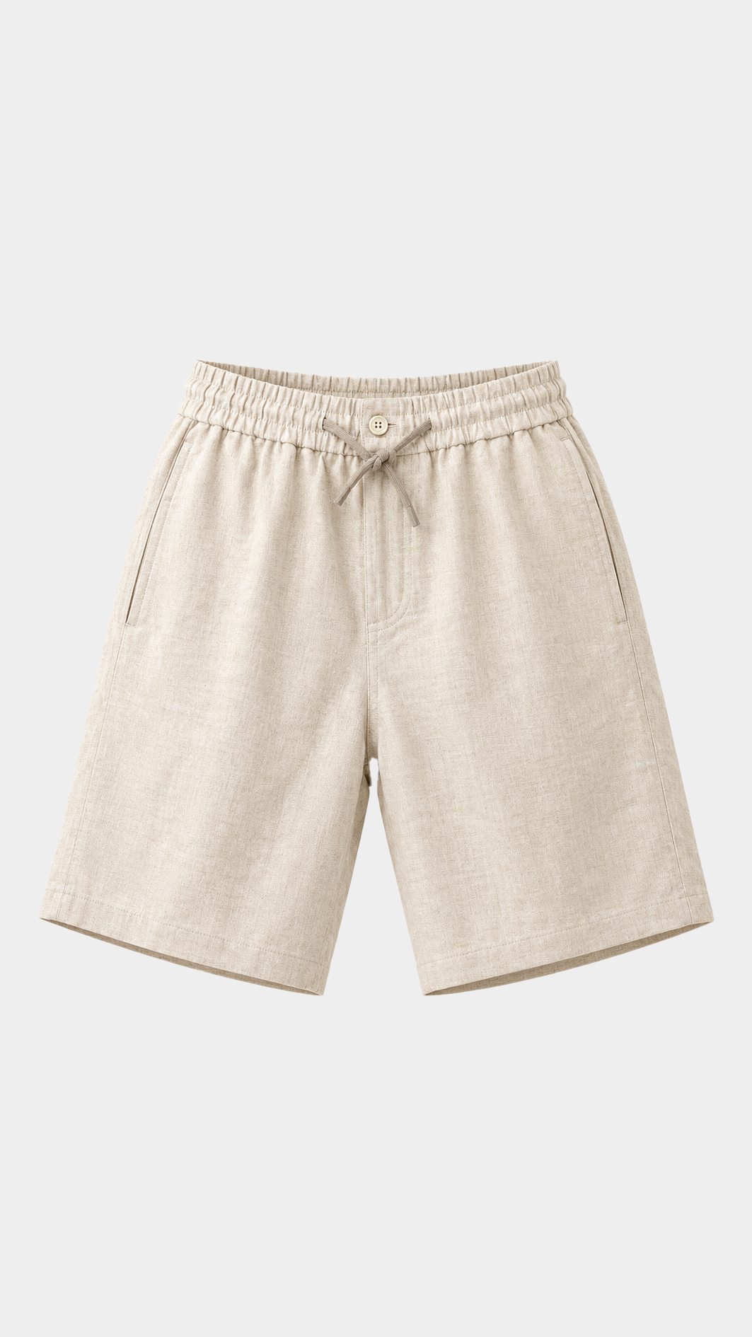 Riviera Linen Blend Shorts - beige