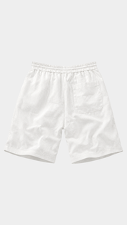 Riviera Linen Blend Shorts - White