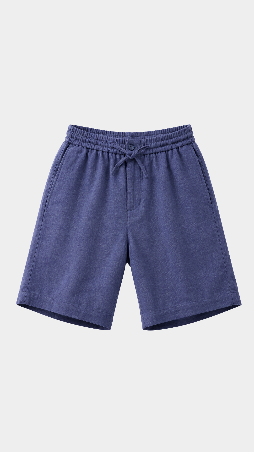 Riviera Linen Blend Shorts - Navy Blue
