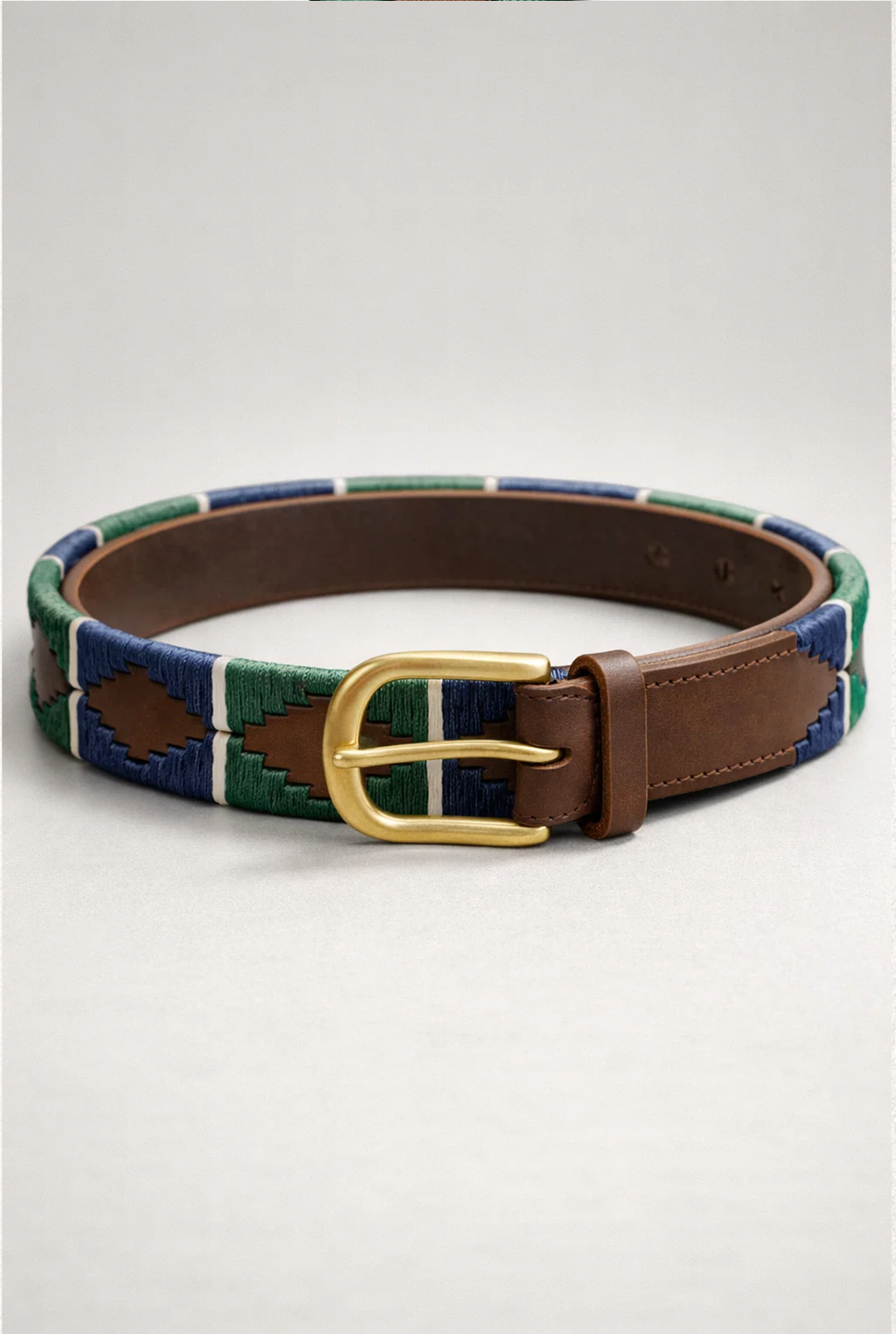 Polo belt - Navy Blue - Green - White