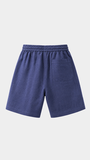 Riviera Linen Blend Shorts - Navy Blue